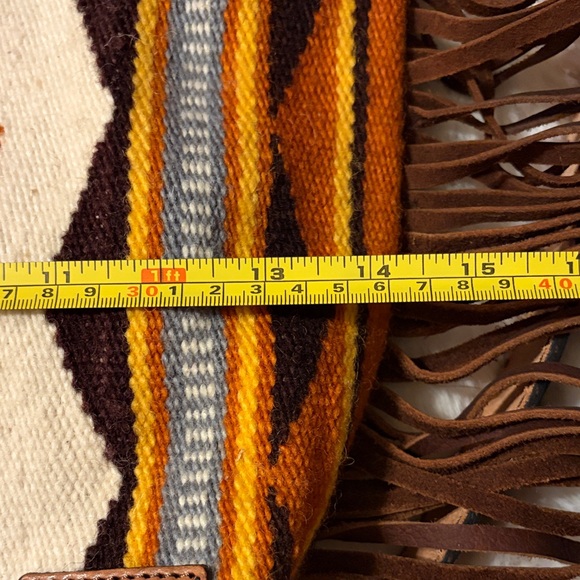 American Darling Southwest Fringe Shoulder Bag - Orange and Brown - Picture 8 of 9